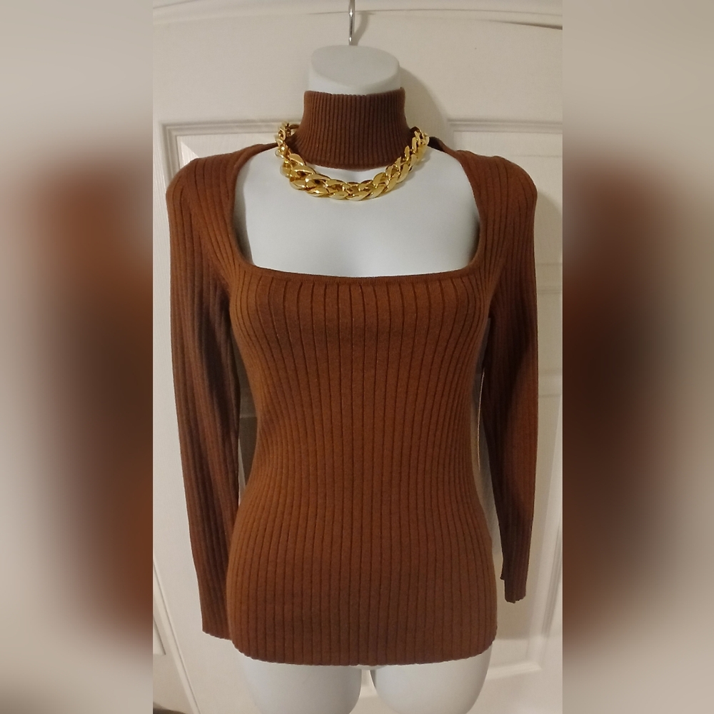 Brown Turtleneck Size L (8-10)
